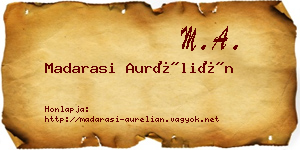 Madarasi Aurélián névjegykártya